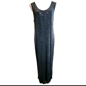 #70 Elegant Black Sleeveless Dress By Artex Collection Size Medium